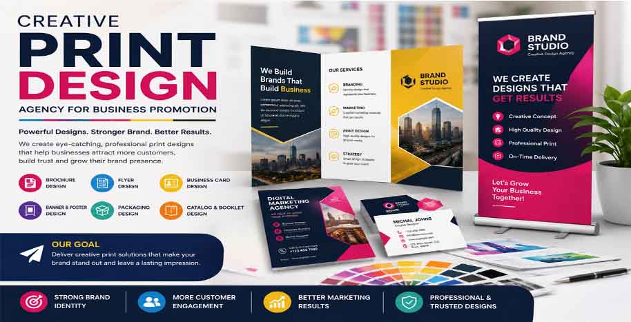 Creative Print Design Agency for Business Promotion