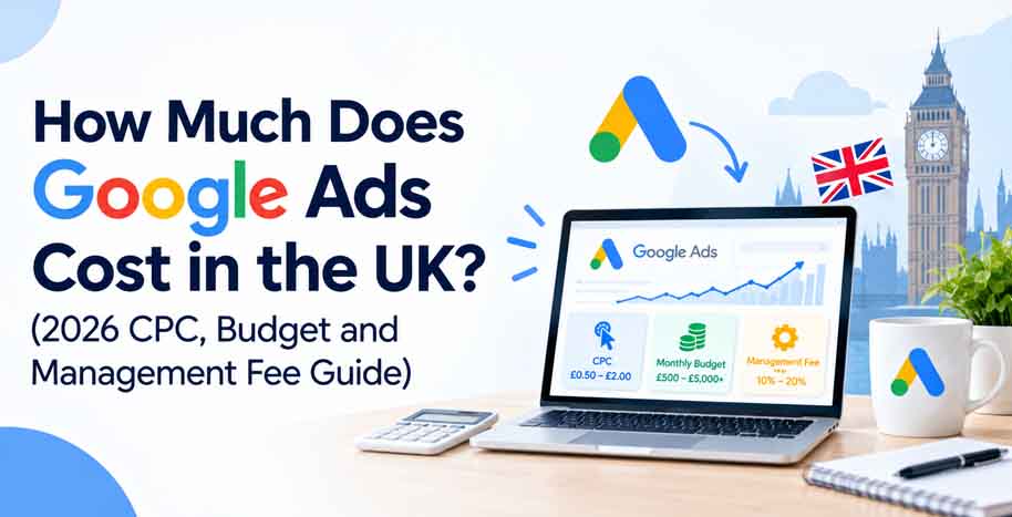 Google Ads cost in the UK 2026 CPC budget and management fee guide by HubSol