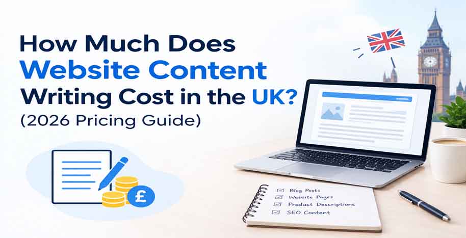 Website content writing cost in the UK 2026 pricing guide by HubSol